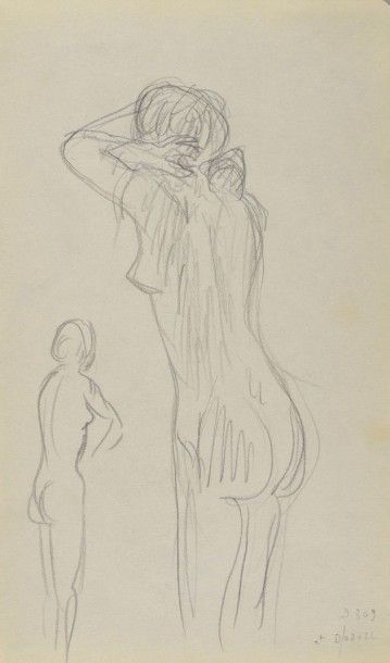 Pierre Bonnard, 1867-1947 Femme le matin ou Nu devant la glace, circa 1914 Dessin...