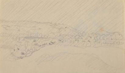Pierre Bonnard, 1867-1947 Pâturage et collines, circa 1914 Dessin à la mine de plomb...
