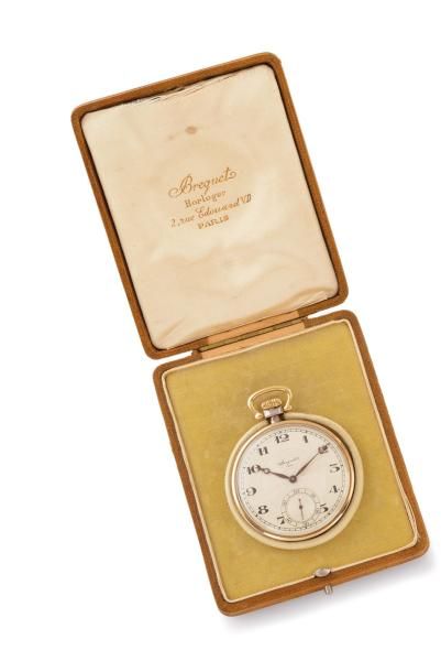 null BREGUET
MONTRE DE POCHE numéro 1906, PROVENANCE ROYALE S.M FOUAD Ier roi d'Egypte
Superbe...