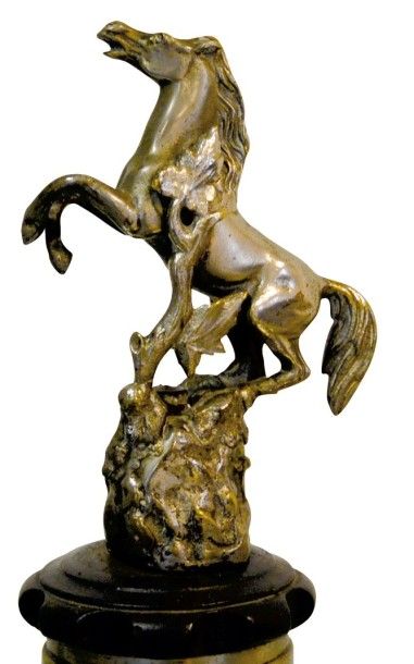 «Cheval Cabre» Signe H. Payen. Bronze argente;...