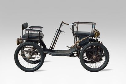 c1899 BRUNEAU Quadricycle à moteur De Dion Bouton n° 1003 A immatriculer en collection...