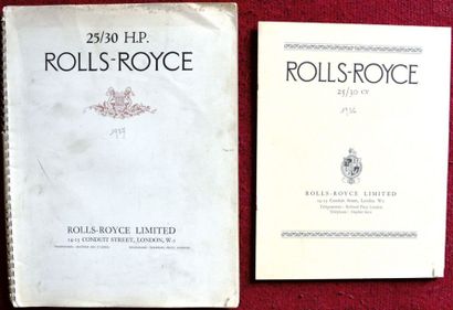 null Rolls Royce 25/30 H.P. Catalogue 42 pages avec photos des carrosseries en hors...