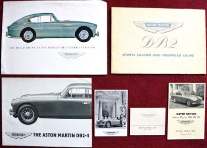 null Aston Martin DB2 & DB2-4 Depliant 2 volets cartonne: Tarif Mai 1950 En anglais...