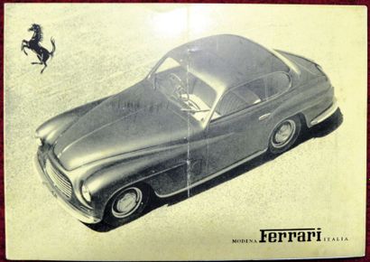 null Ferrari 1950 Depliant 2 volets "166 Inter 2+2 (II)" Vers 1950 En italien. Un...