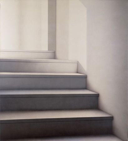 EDUARDO OLIVEIRA CEZAR (1942-2006) L'escalier Acrylique sur toile 150 x 140 cm