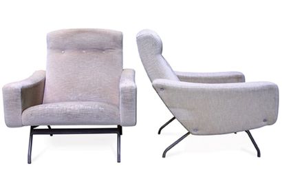 JOSEPH-ANDRÉ MOTTE (1925-2013) Designer & STEINER Éditeur Paire de fauteuils de salon....