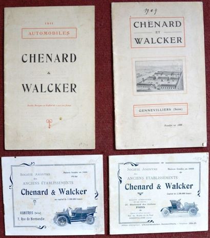 null «Chenard & Walcker avant 14» Tarif illustré 8 pages gamme 1906 - Tarif illustré...