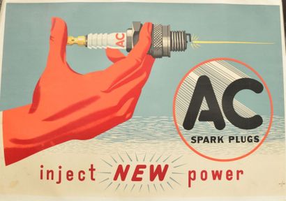 null «Spark plugs A.C» Affiche promotionnelle de l'agence Alcover, «Inject new power?...