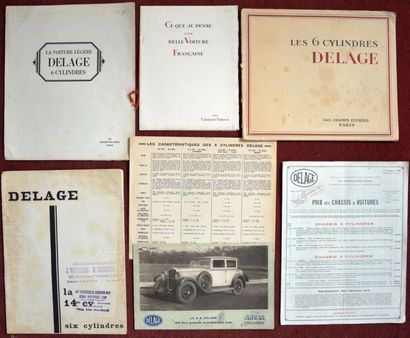 null «Delage, vers 1930» Argumentaire de 8 pages sur vélin "Ce que je pense d'une...