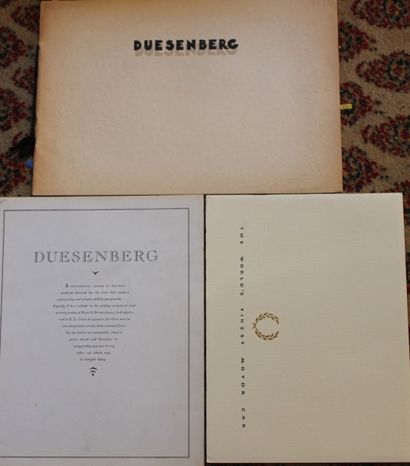 null "Duesenberg" 1931 -Catalogue du concessionnaire parisien Sadovitch. 16 pages,...
