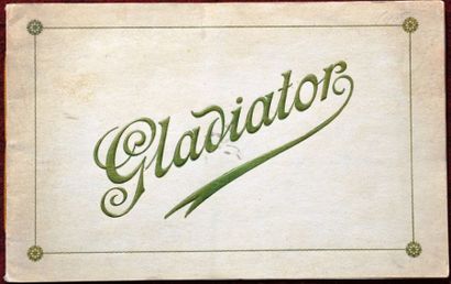 null «Gladiator, 1905» Catalogue 20 pages 15 & 24 Cv. Couverture gaufrée, reliure...