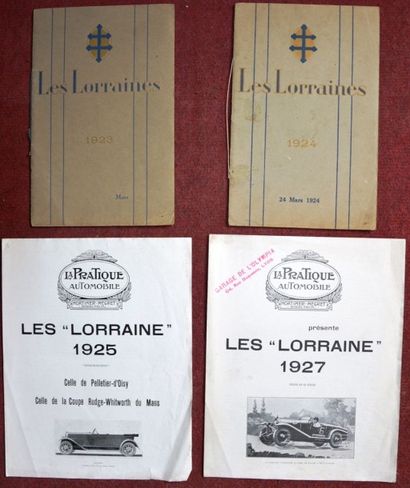 null «Lorraine Dietrich Années 20» Catalogue 12 pages 4 et 6 cylindres, Mars 1923....