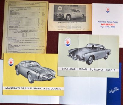 null «Maserati 1948 ? 1958» Catalogue 16 pages A6 1500, 1948, réédition - Deux feuillets...