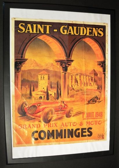 «Grand Prix Auto & Moto 1948 Comminges» Affiche...