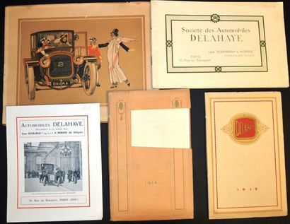  Delahaye Avant la première guerre Dépliant 2 volets, Gamme, 1908 - Catalogue 40...