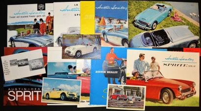 null Austin Healey Dépliant 6 volets, Sprite Frogeye, vers 1958 ? Dépliant 4 volets,...