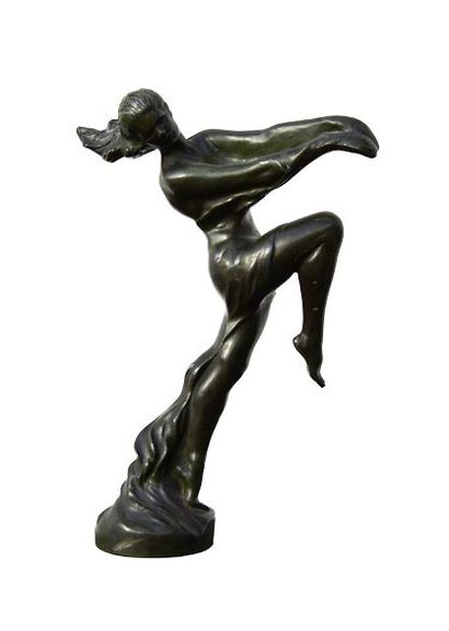 LE VERRIER Max (1891-1973) «ISA» Mascotte signée Le Verrier. Bronze, patine médaille....