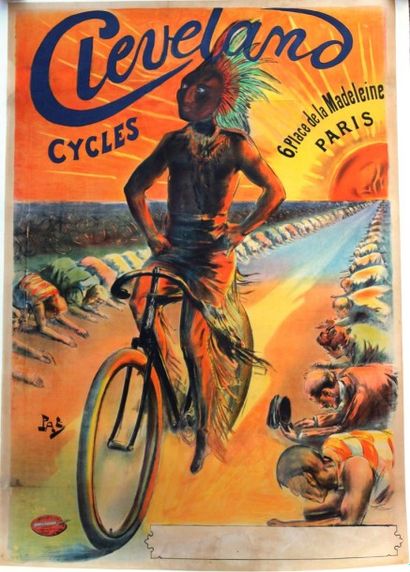 P.A.L Jean de Paléologue dit (1860-1942) «Cleveland Cycles» Affiche signée P.A.L...