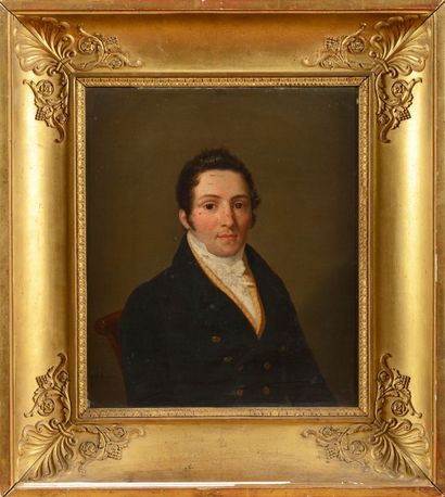 Pierre Louis Bouvier (1765-1836). Ecole française «Portrait de Monsieur Marc Roux,...