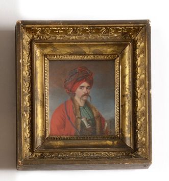 Jean-Pierre Drouin (1782 - 4 mars 1861) «Portrait d'un Mamelouk en buste vers la...