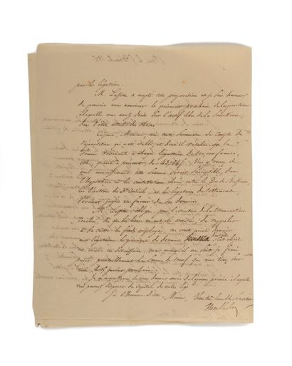 MONTHOLON (Charles-Tristan de) Lettre signée à l'abbé Angelo Vignali. Paris, 5 décembre...