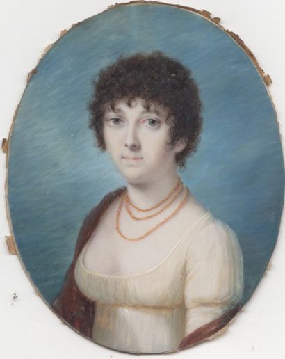 Jean François Marie Villiers Huet (Paris 1772 Londres 1813) «Portrait de Pauline...