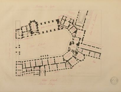 null Fontainebleau. Recueil de planches gravées donnant cartes et plans du palais...