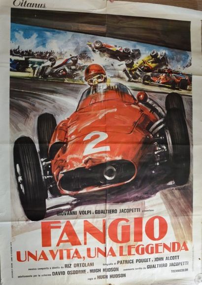 Averardo CIRIELLO «Fangio, una vita, una leggenda» Affiche originale du film de Volpi...