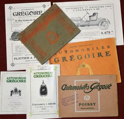 null Grégoire à Poissy- Dépliant 2 volets, 9 HP, 1908 - Dépliant 2 volets, 2 cylindres...