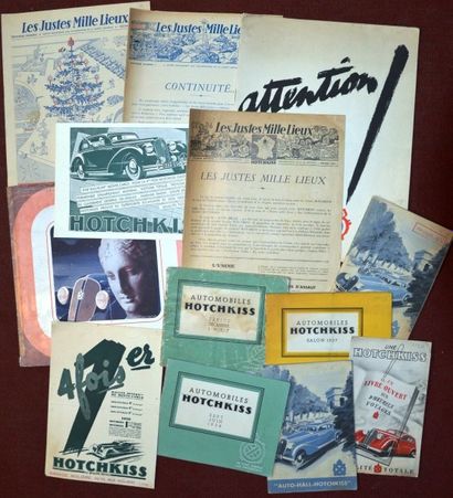 null "Hotchkiss à Saint Denis, 1937 à la guerre" Catalogue 28 pages, "Occasions Auto...