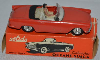 SOLIDO Simca Océane cabriolet – Référence 110, Rouge. Etat A.c