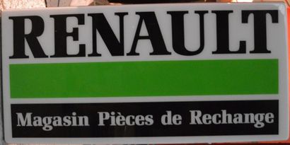null «Antar et Renault» Lot de deux panneaux lumineux. L’un «Antar Agriculture»,...