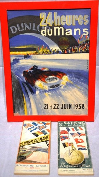 null «24 Heures du Mans 1949, 1950, 1958» Deux programmes officiels des 24 Heures...