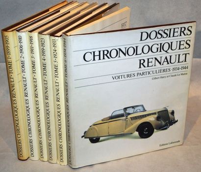 null «Dossiers Chronologiques Renault de 1899 à 1944» Série complète des 6 ouvrages...