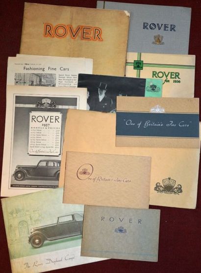 null "Rover G.B." Catalogue 16 pages, reliure cordon, couverture gaufrée, vue pleine...