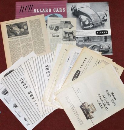 null "Allard G.B." Catalogue 8 pages, gamme, vers 1948, en Anglais – Feuillet R°V°,...