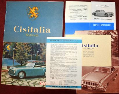 null "Cisitalia Italie" Dépliant 2 volets, Coupé Grand Sport" 1947, en Anglais –...