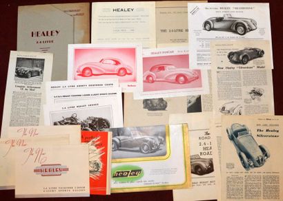 null "Healey G.B.1946-1952" Dépliant 2 volets, tiré à part de "The Motor" 2,4 litre,...