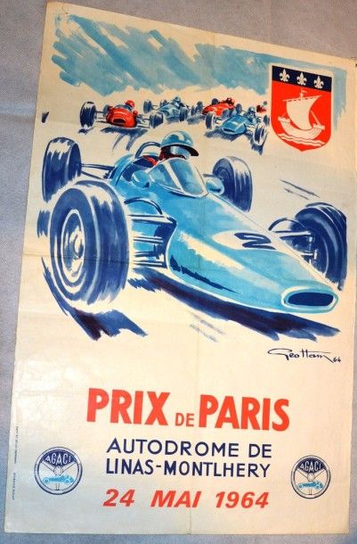 GÉO HAM (GEORGES HAMEL, 1900-1972) "Prix de Paris 1964" Affiche pour le Prix de Paris...