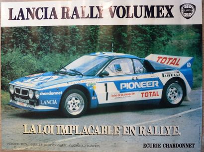 null "Lancia Rallye Volumex (Beta 037)" Affiche d'intérieur de l'écurie Chardonnet:...