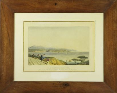 Jean-François GARNERAY (1755-1837) (D'après) Vue du port et de la ville d'Antibes...