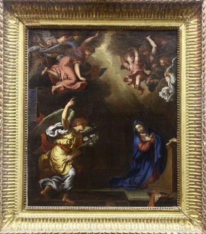 Ciro FERRI (1634-1689) (proche de) L'Annonciation
Huile sur toile 75 x 65 cm
Provenance:...