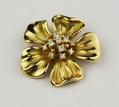 null PENDENTIF en or jaune stylisant une fleur retenant en son centre

Une succession...