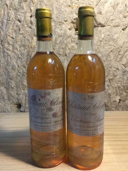 null 2 BLLE
Château CLIMENS (Barsac) 1981
1Très belle/1NLB