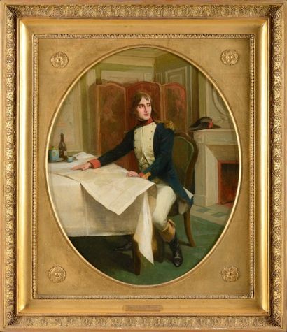 Claude Marie DUBUFE (1790-1864) Ecole française «Bonaparte en uniforme d’officier...