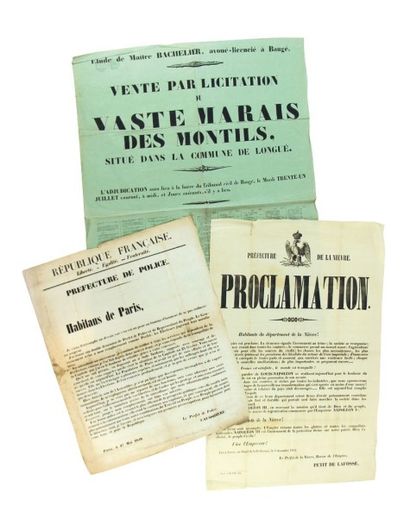 null AFFICHES - PLACARDS. a) «Garde Nationale de Amiens, Ordre du jour» 30 Juin 1859....