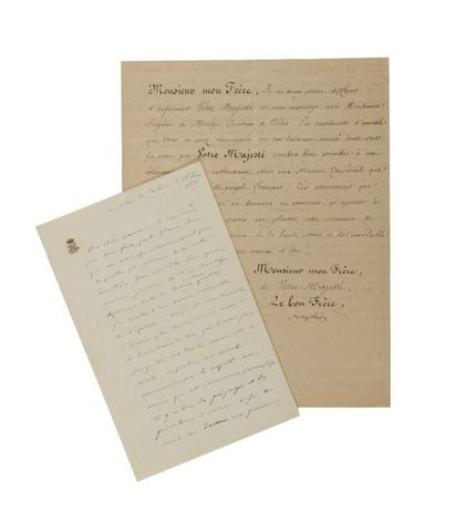 NAPOLÉON III 2 Lettres. 1853