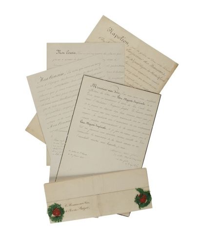 NAPOLÉONIII Ensemble de 6 lettres signées. 1853-1869