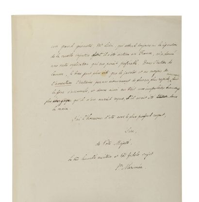 MERIMEE (Prosper) Lettre autographe signée À NAPOLÉONIII. Londres, 31juillet 1860....