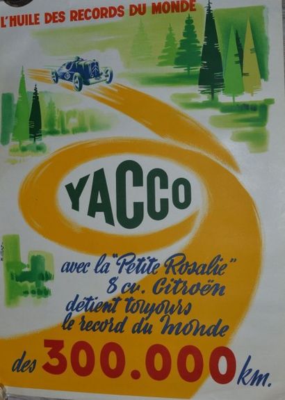 M. Collet “Yacco, petite Rosalie”
Affiche d’intérieur: Yacco avec la 8 CV Citroën...
